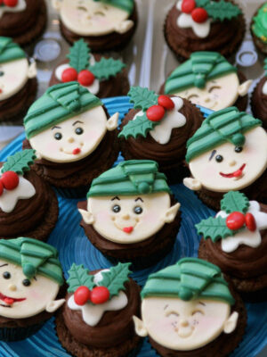 Double Chocolate Christmas Cupcakes